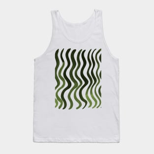 Wavy lines - sap green Tank Top